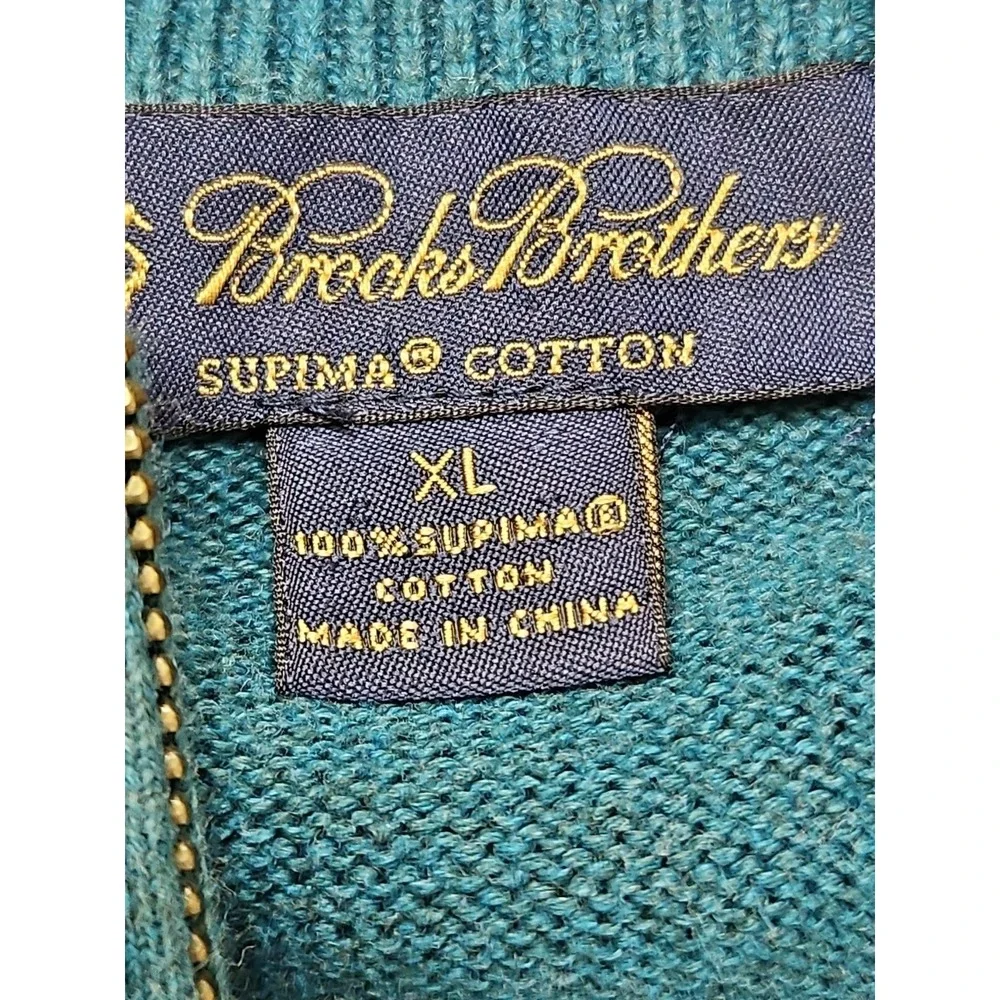 Brooks Brothers 1/4 Zip Pullover  Sweater Men's Xl 100% Supima Cotton